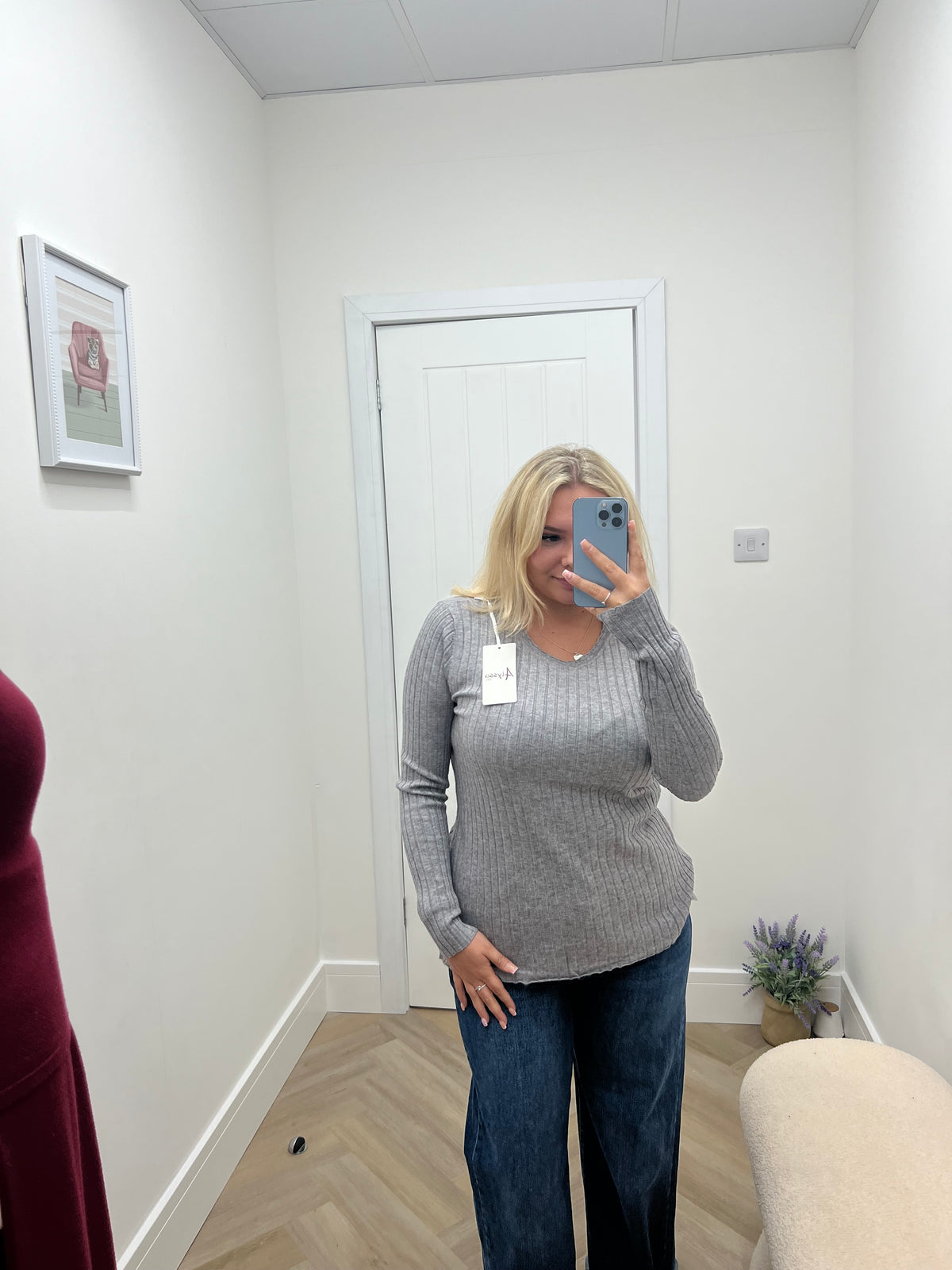 Lola Ribbed Scooped Neck Top