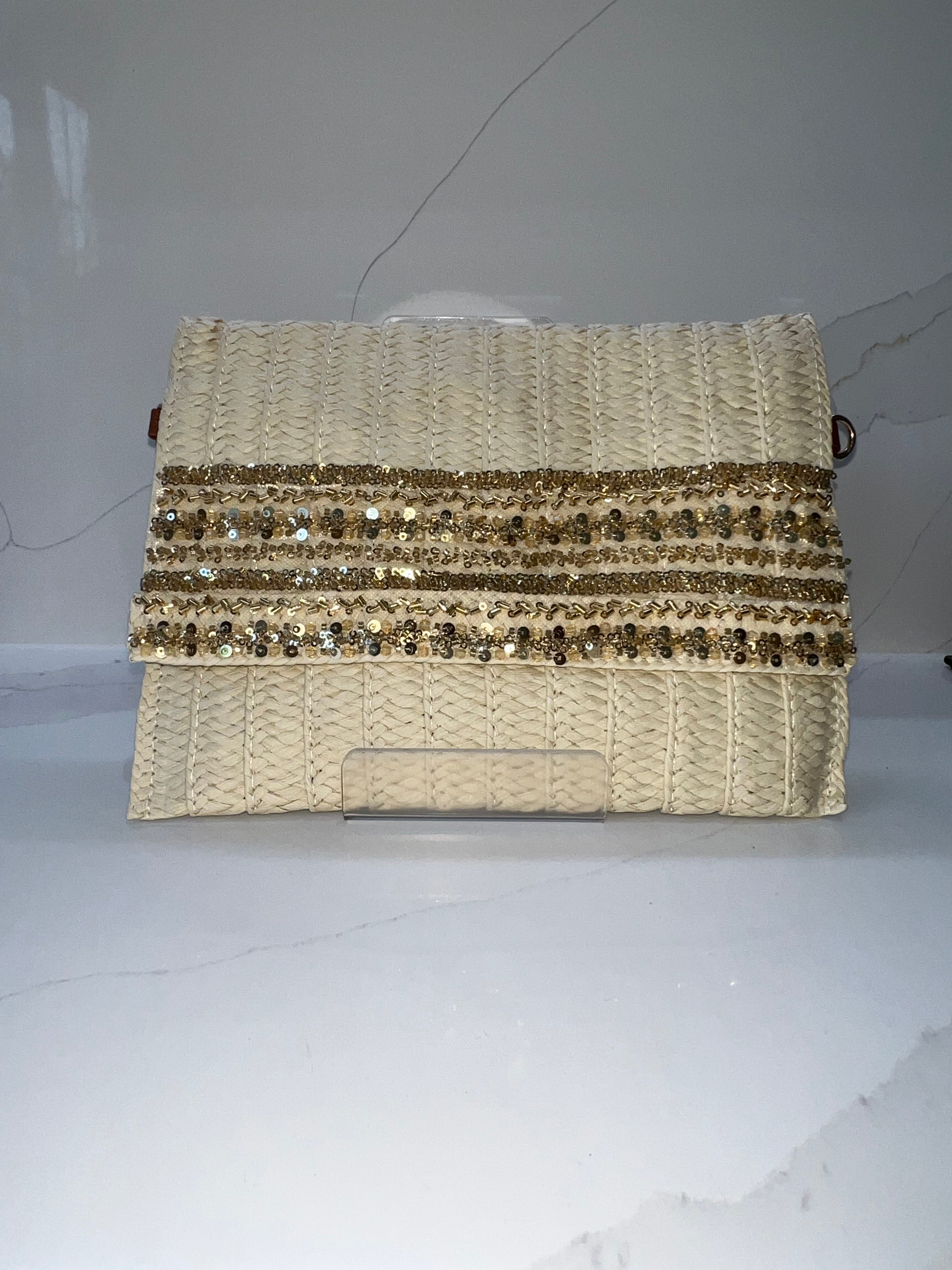 The Oro Stripe Clutch