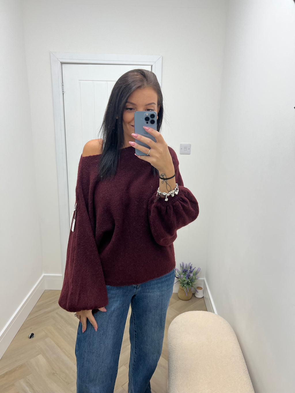 Roxi balloon sleeve jumper