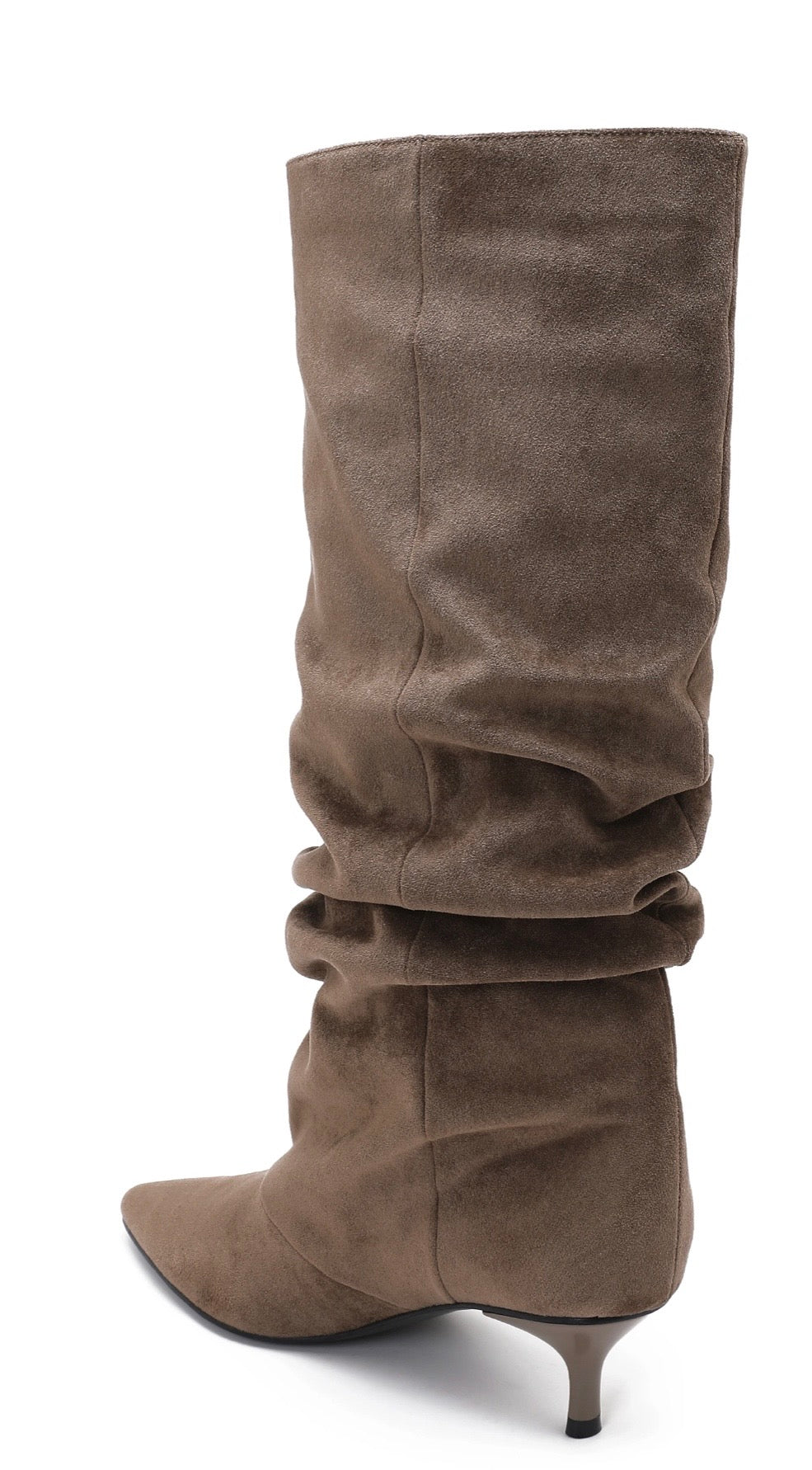 Saskia Slouched Kitten Heel Boots