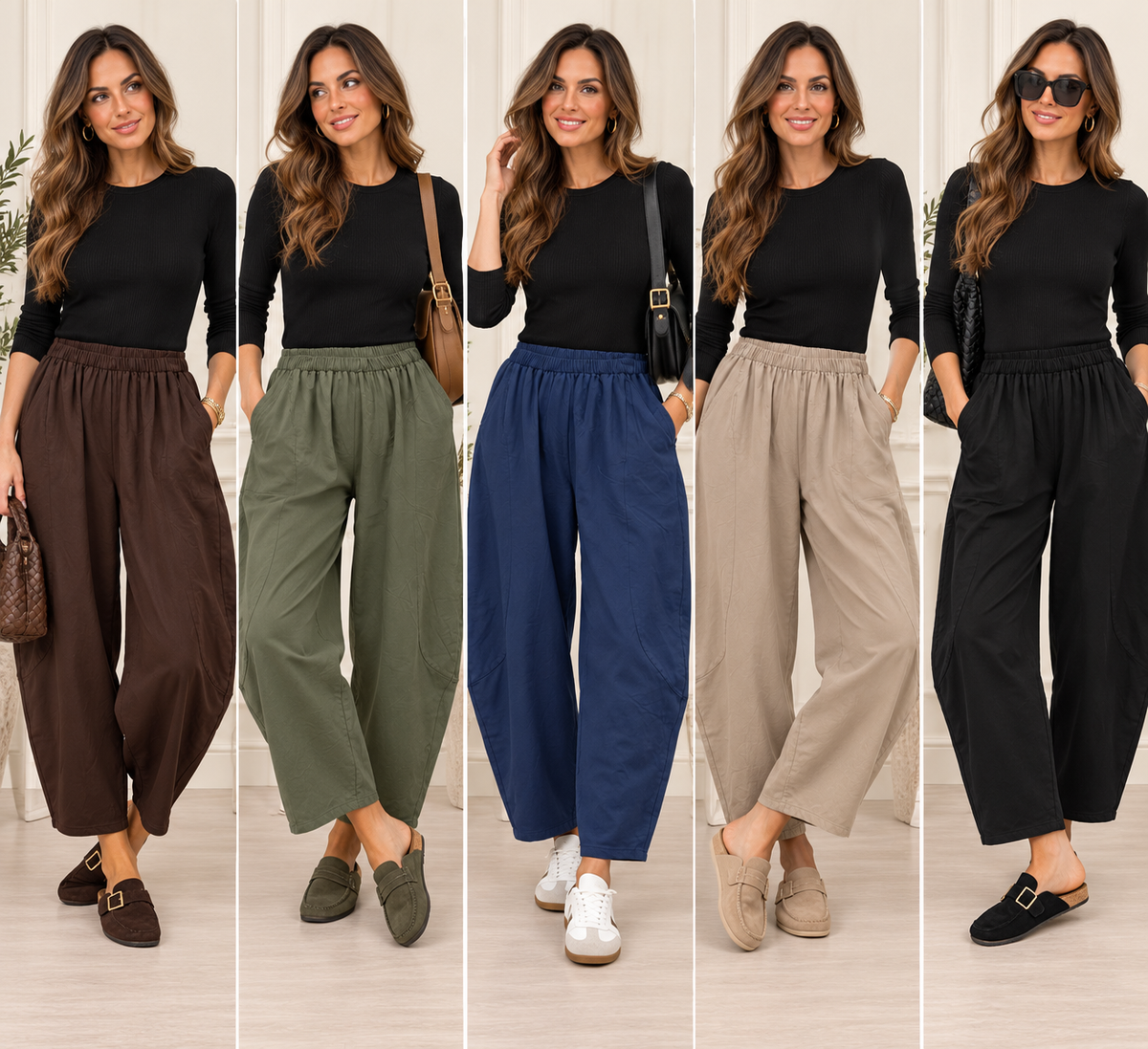 Sierra Colour Cropped Barrel Joggers