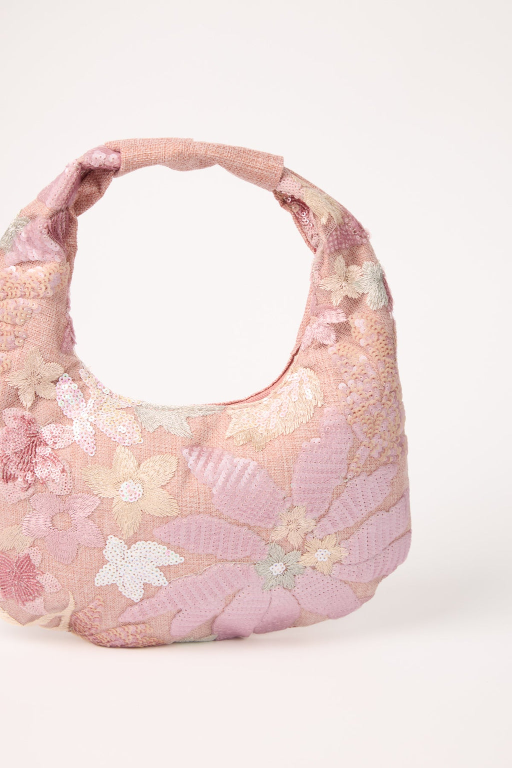 Lucy Embellished & Embroidery Floral Hobo Bag
