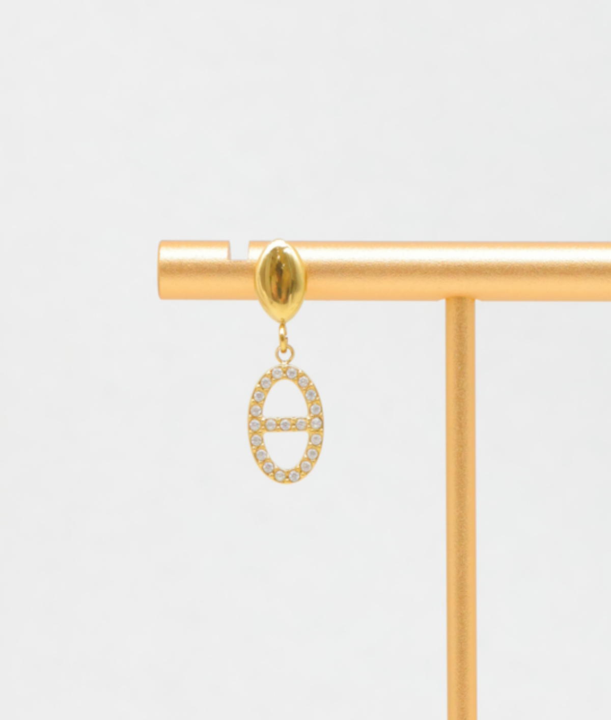 Gold Crystal Marine Drop Earrings