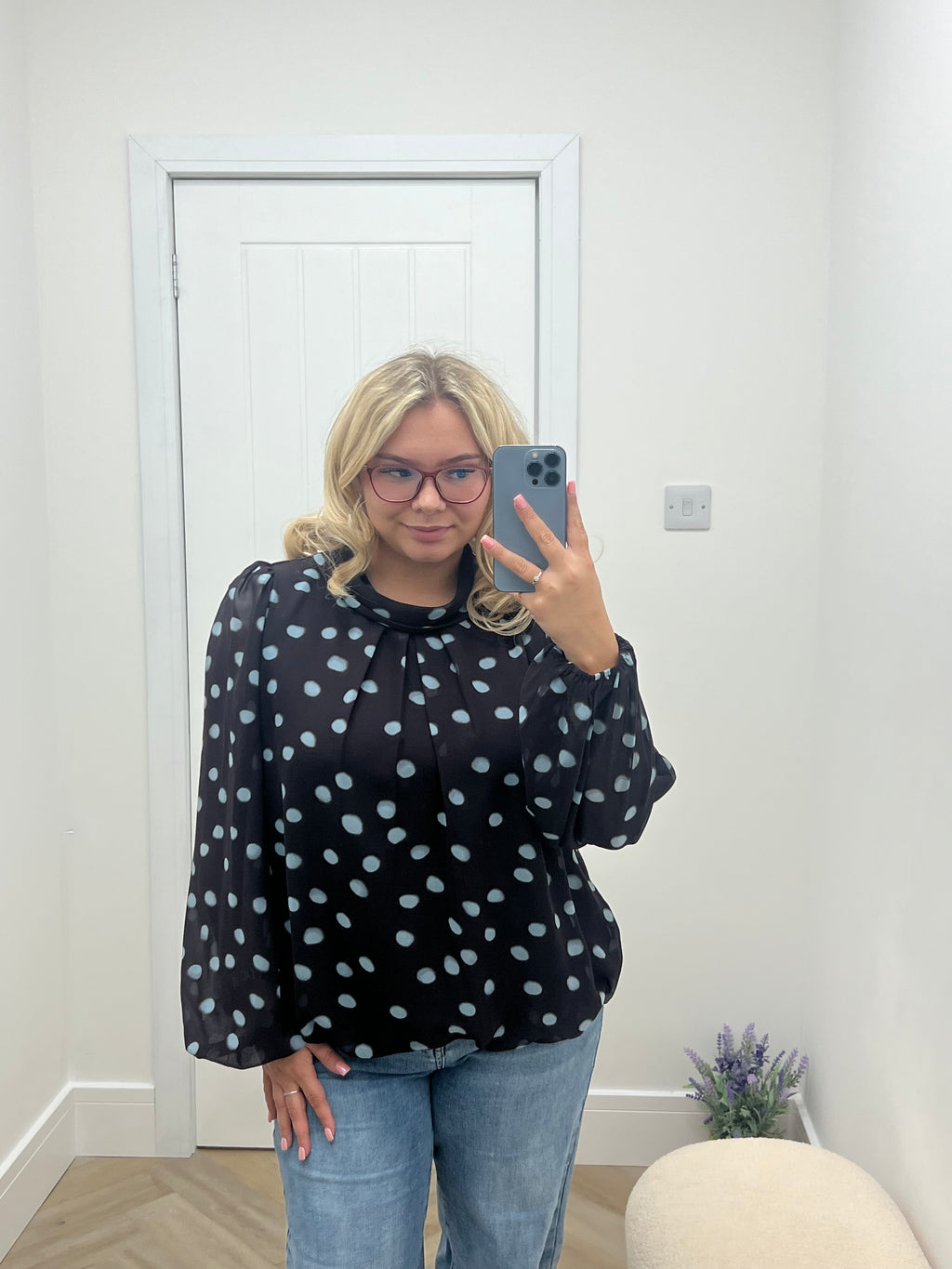 Perla polka dot blouse