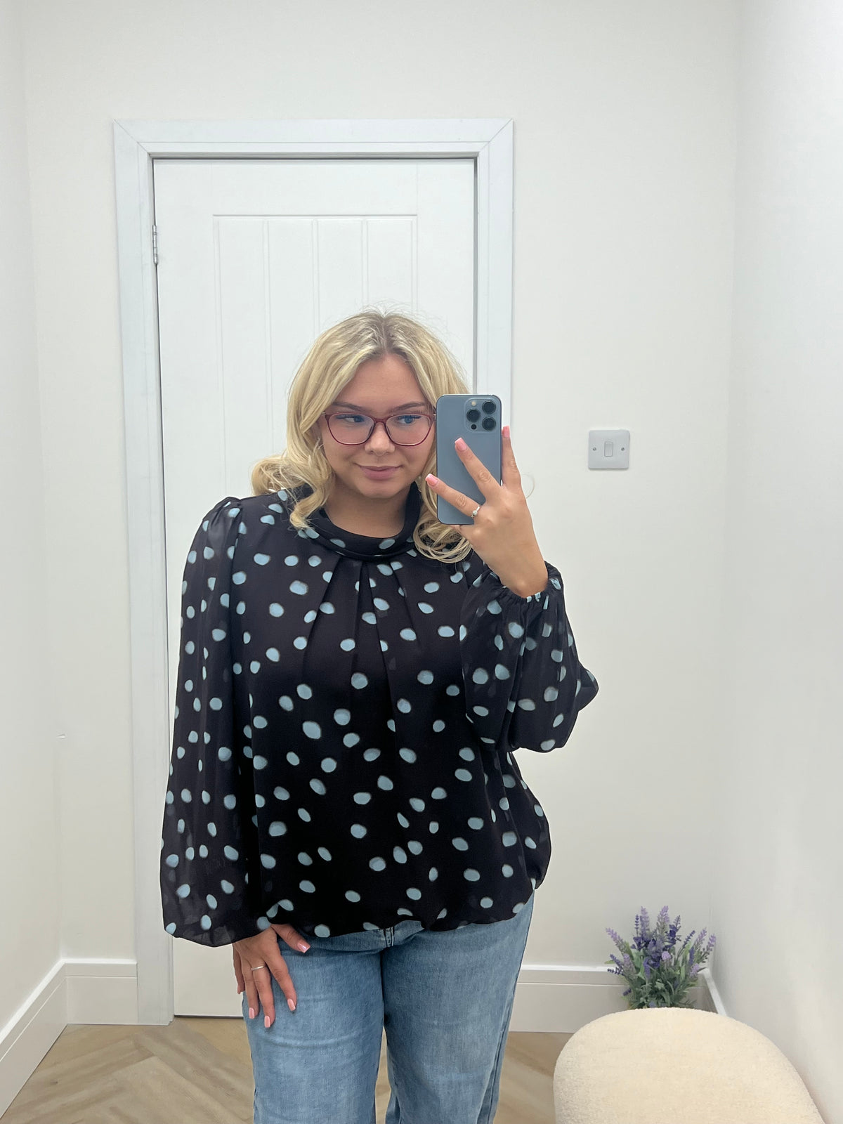 Perla polka dot blouse