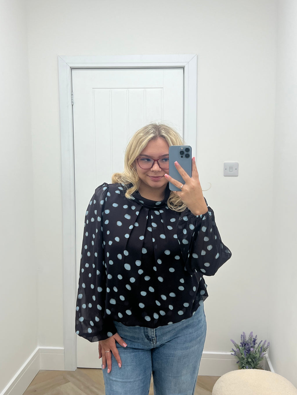 Perla polka dot blouse