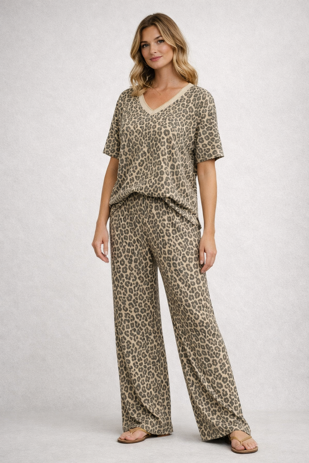 Leopard Lurex Co‑ord
