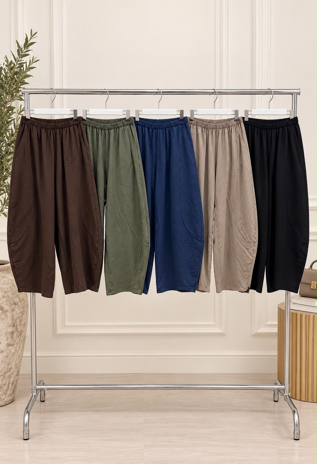 Sierra Colour Cropped Barrel Joggers