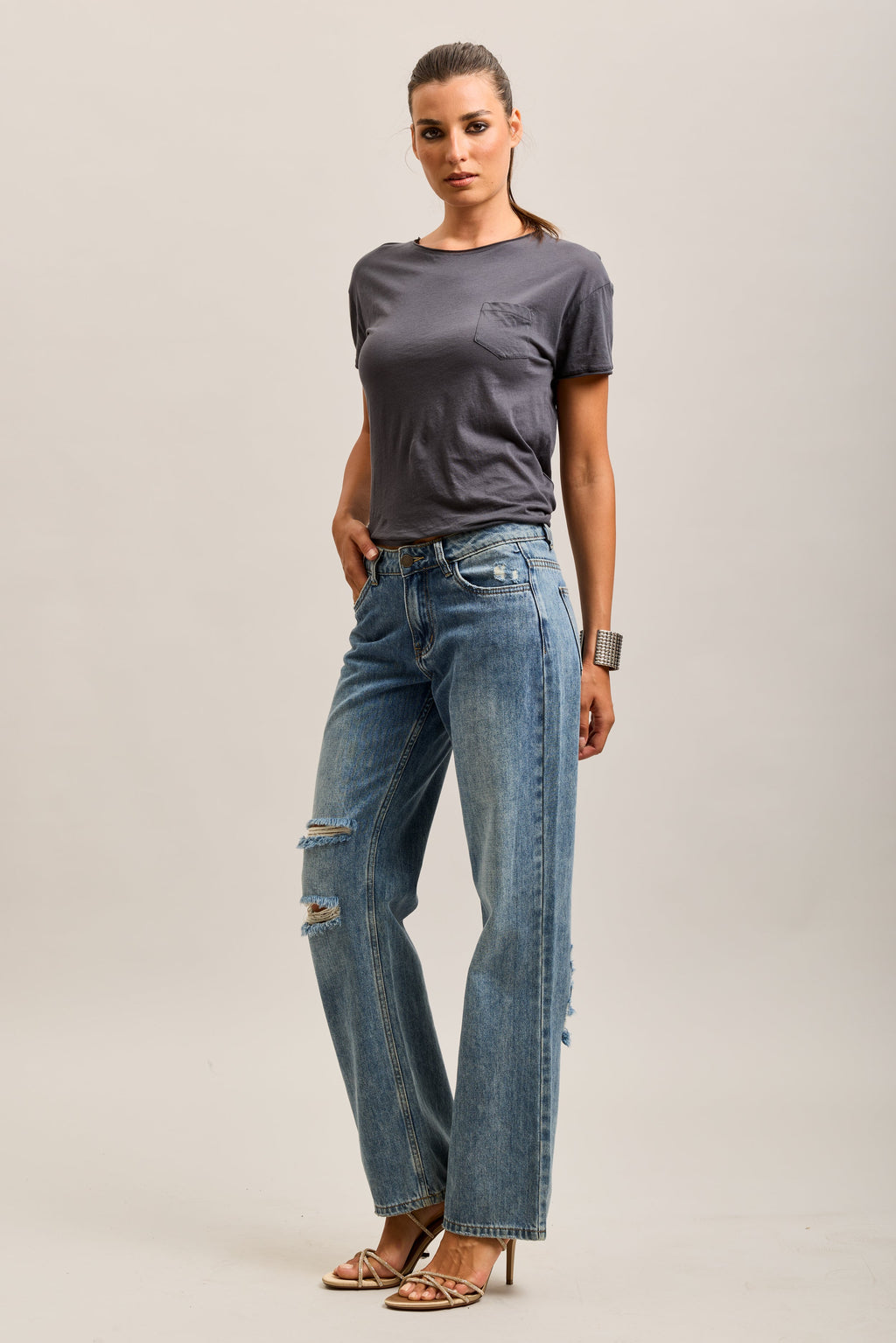 TOXIK3 WORN STRETCH STRAIGHT JEAN PANTS