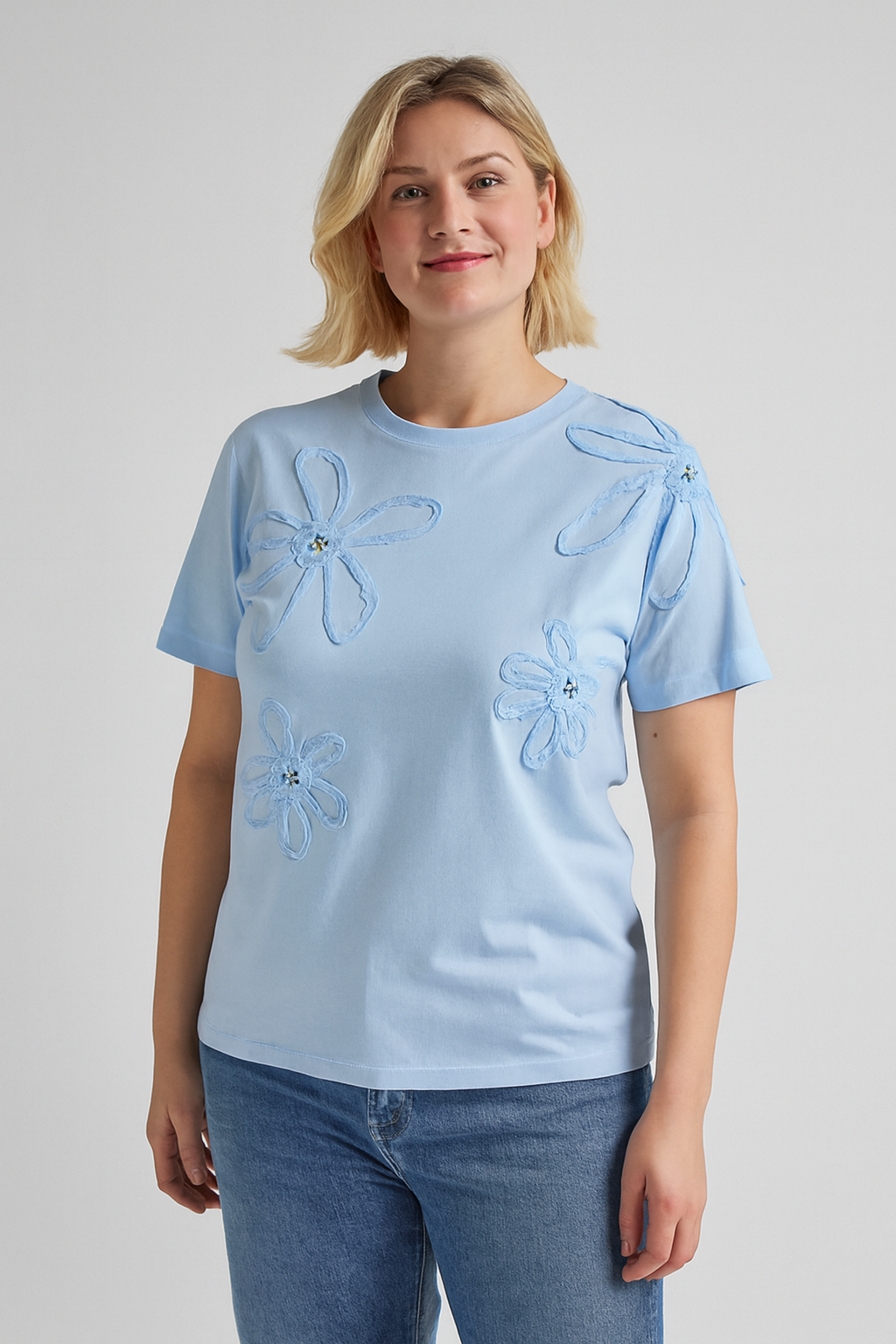 Petal Embellished T-Shirt