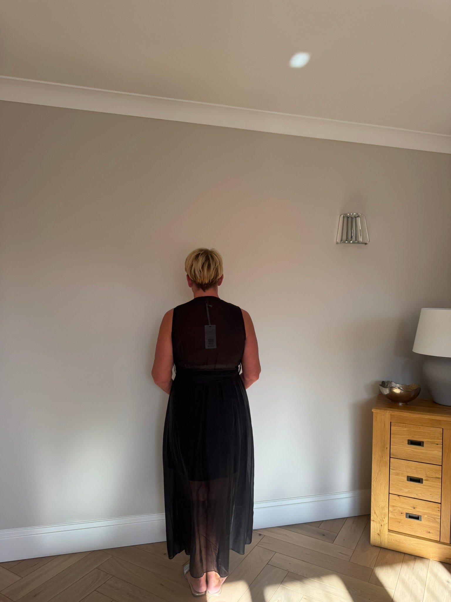 Aria Faux-Wrap Midi Dress