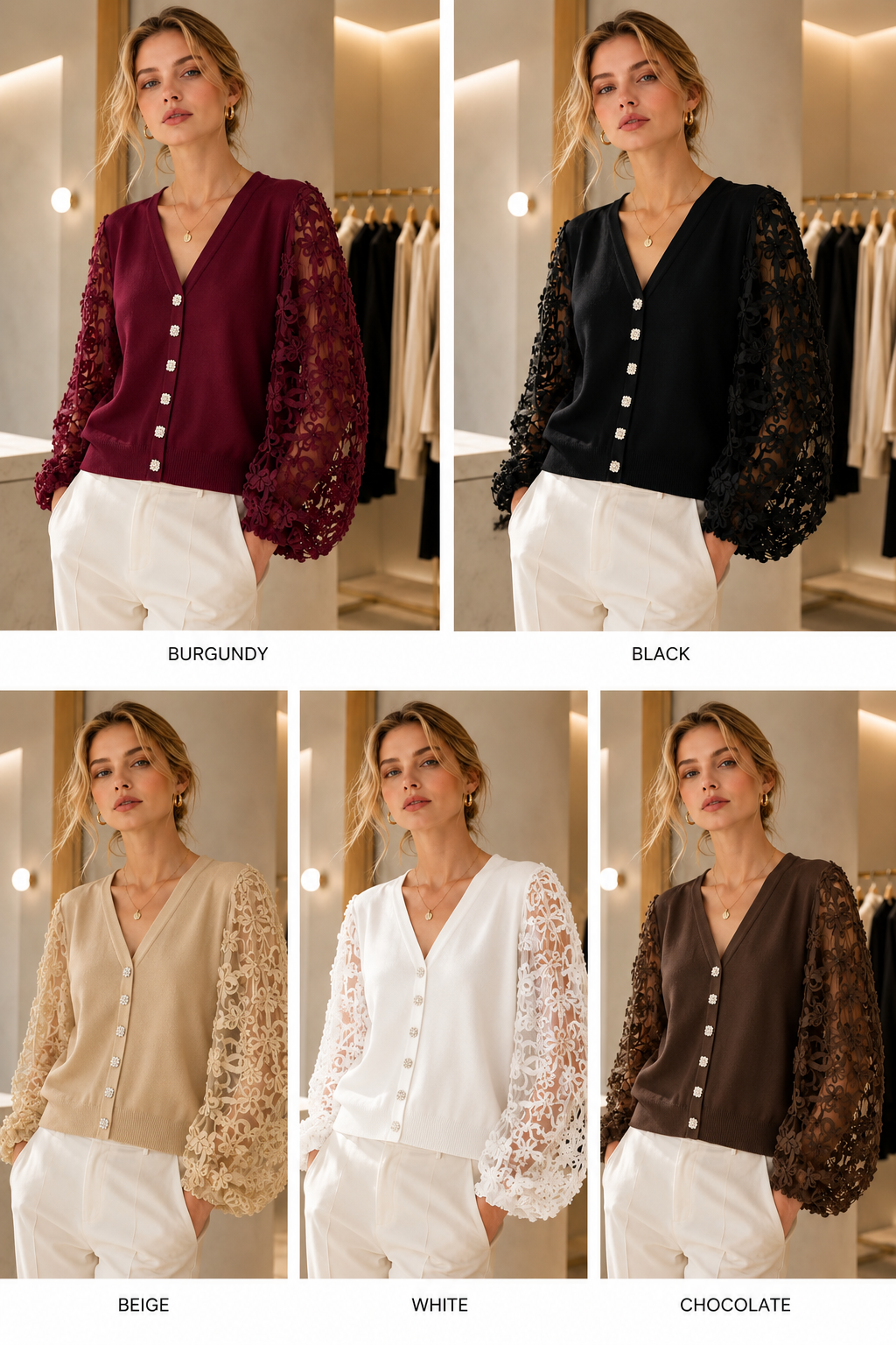 Dahlia Diamanté Button Cardigan