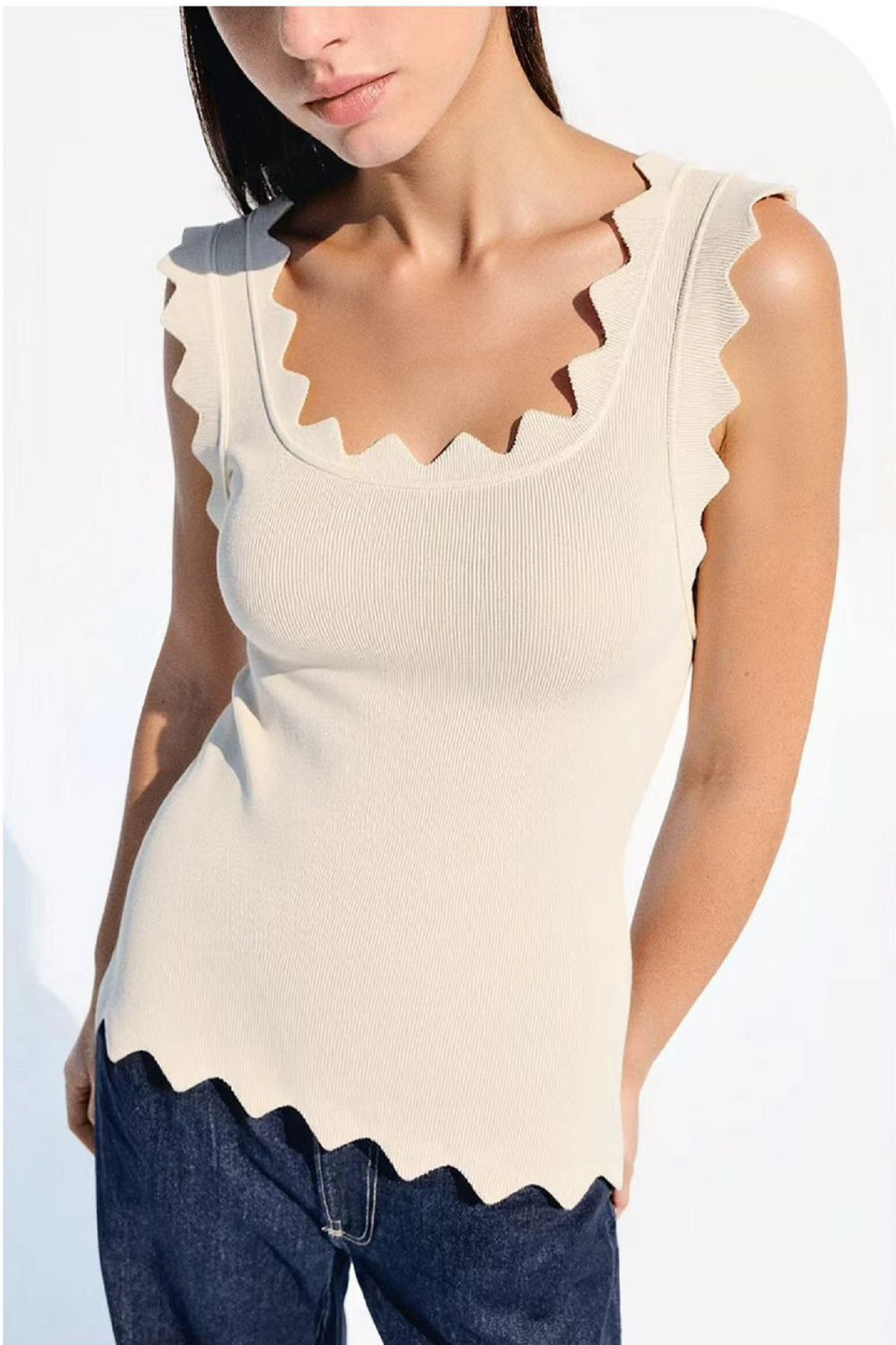 The Elowen Scallop Vest