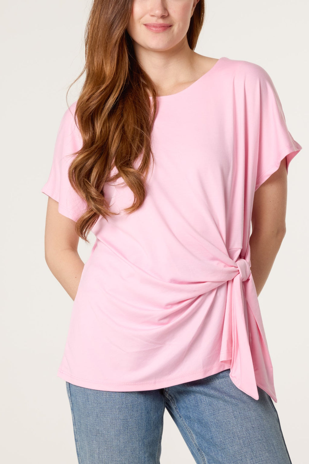 The Louise Tie Side Short Sleeve Jersey Top