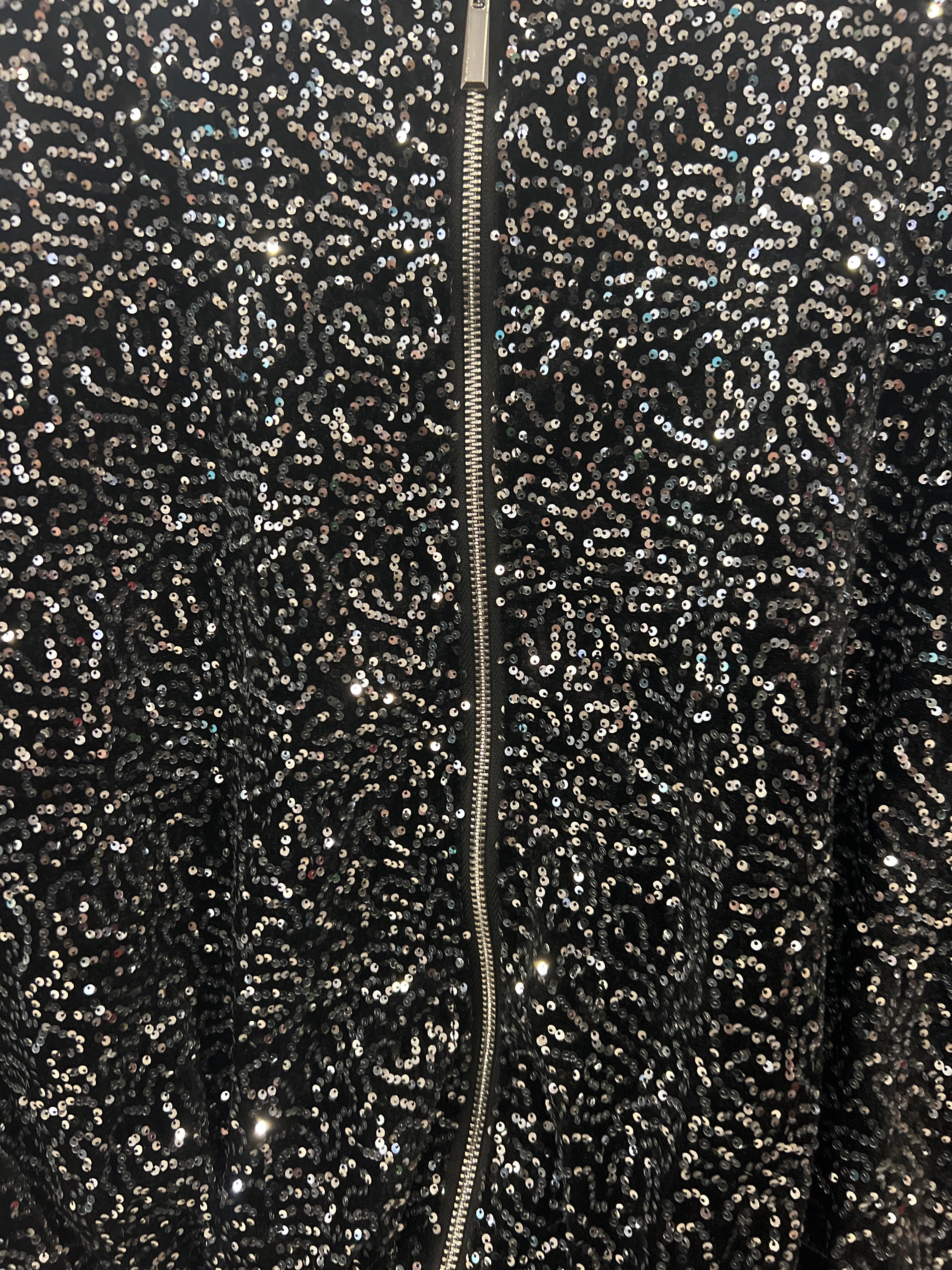 The Kaia Sequin Bomber