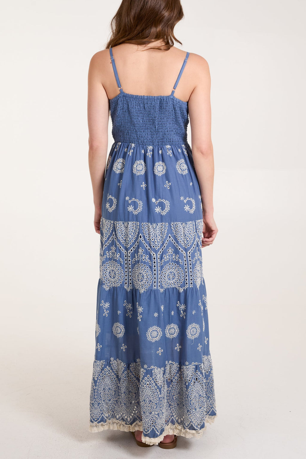 Jolene Embroidered Cami Tiered Maxi Dress