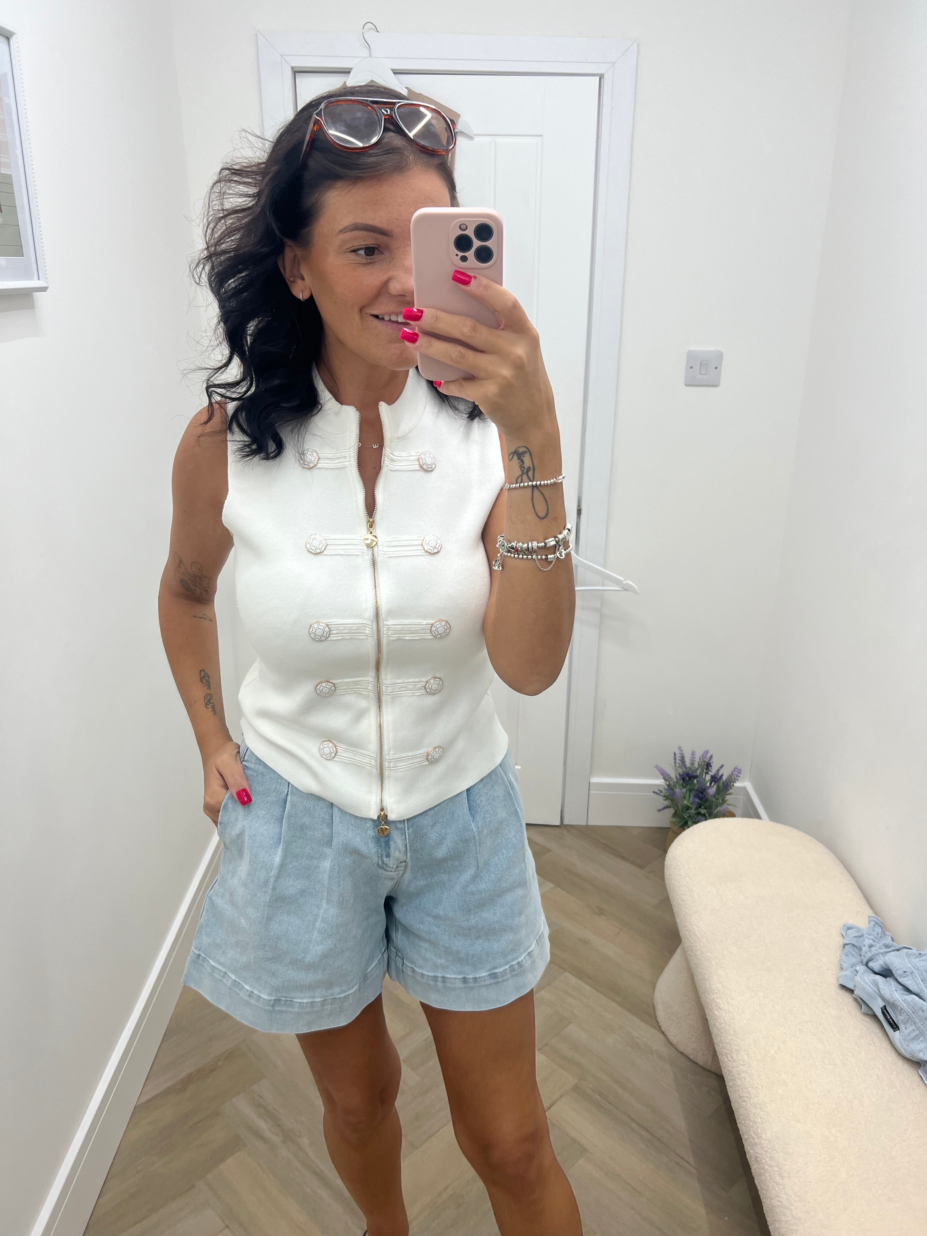 Carly zip up waistcoat