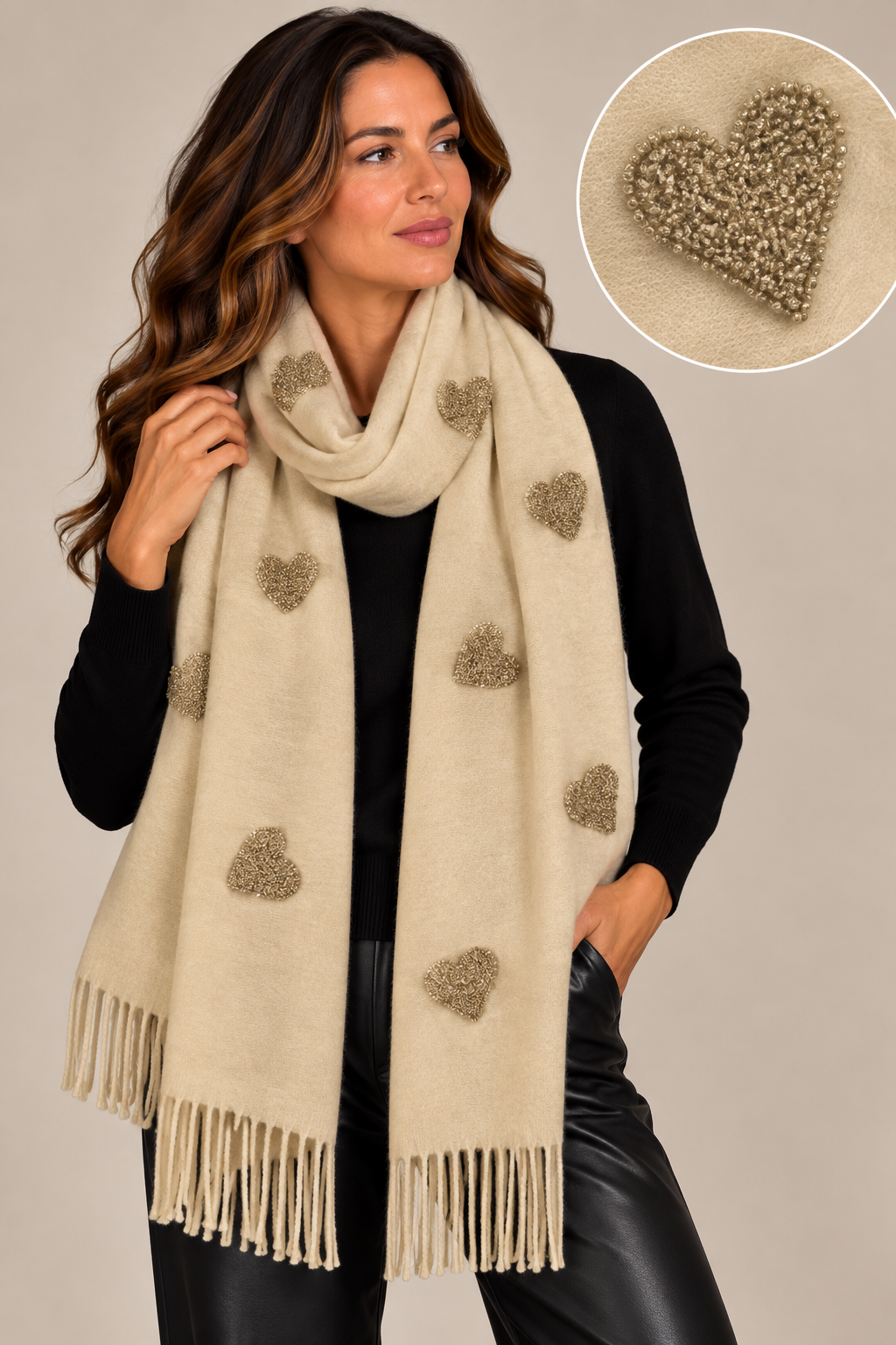 Sparkle Heart Scarf