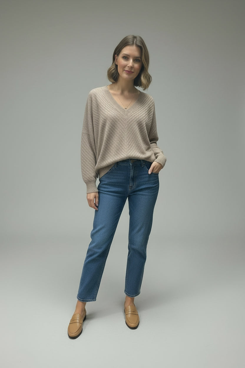 Veda V-Neck Knit Jumper Final Sale Price No Returns