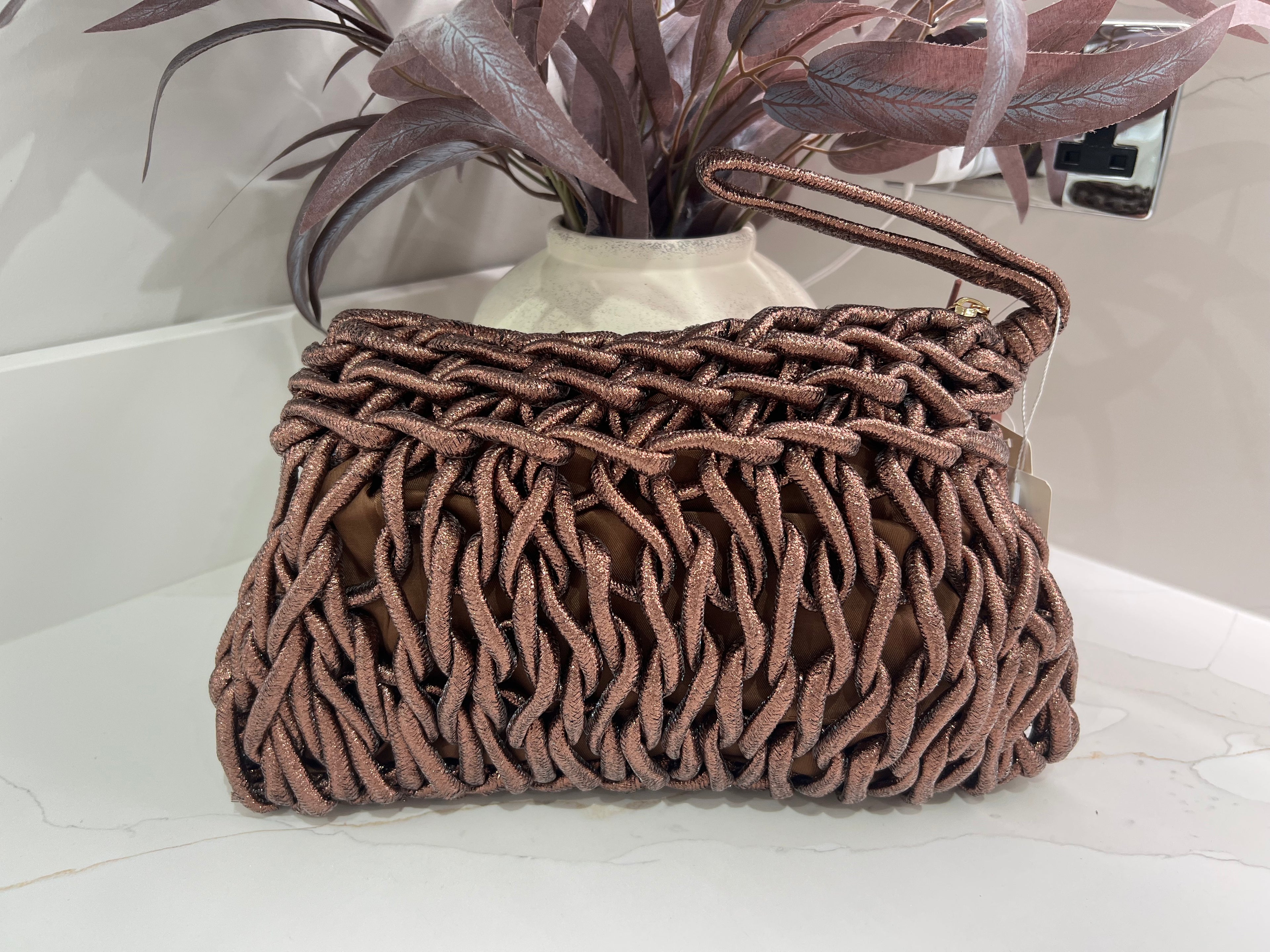 Lulu Metallic Clutch Bag