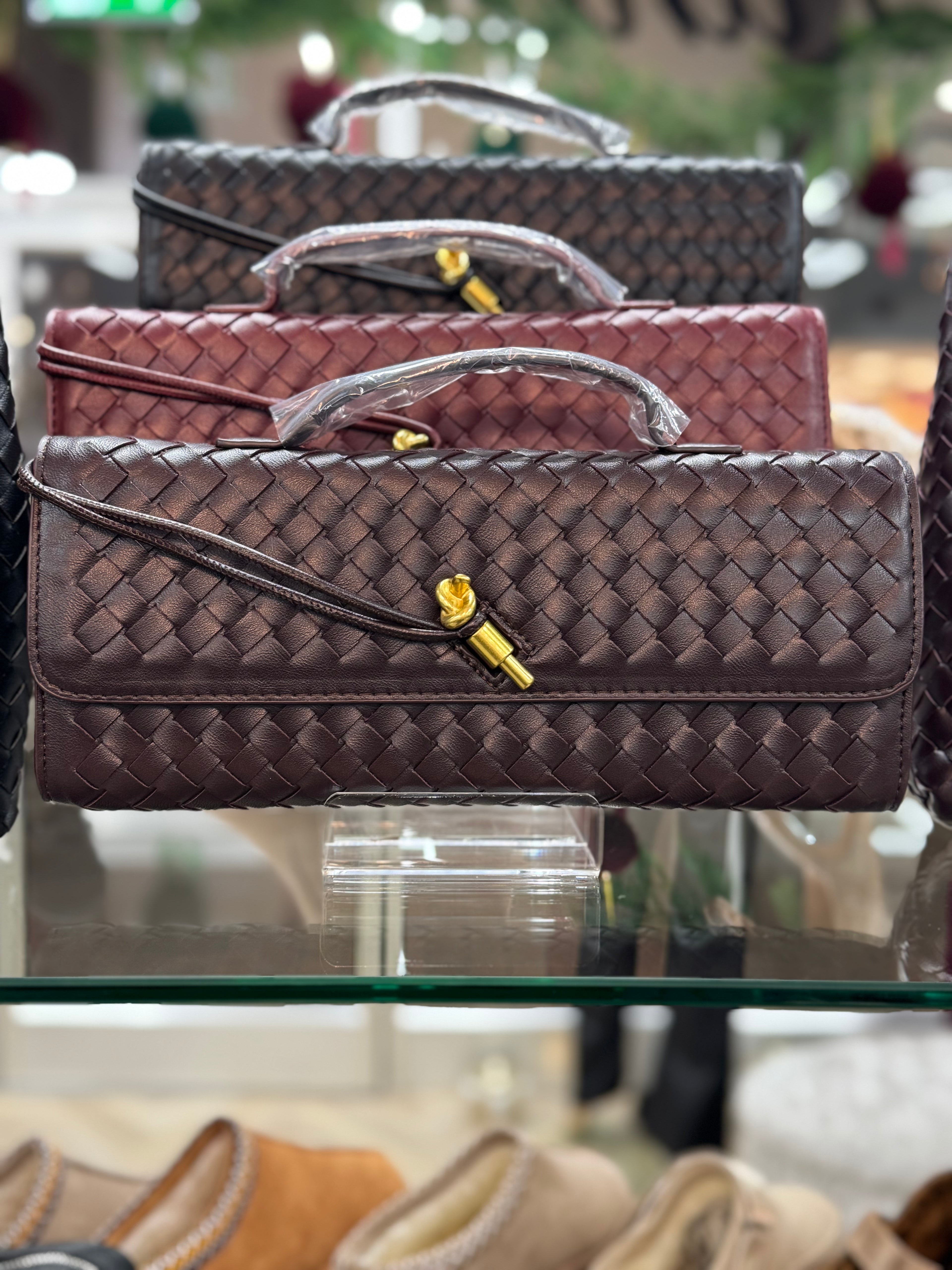 Woven Luxe Clutch Bag