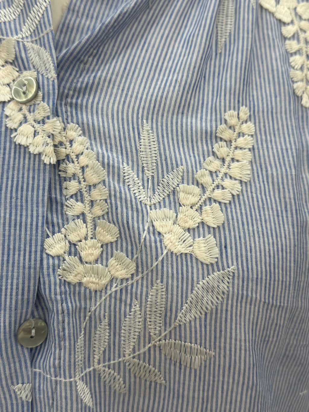 Blossom Stripe Embroidered