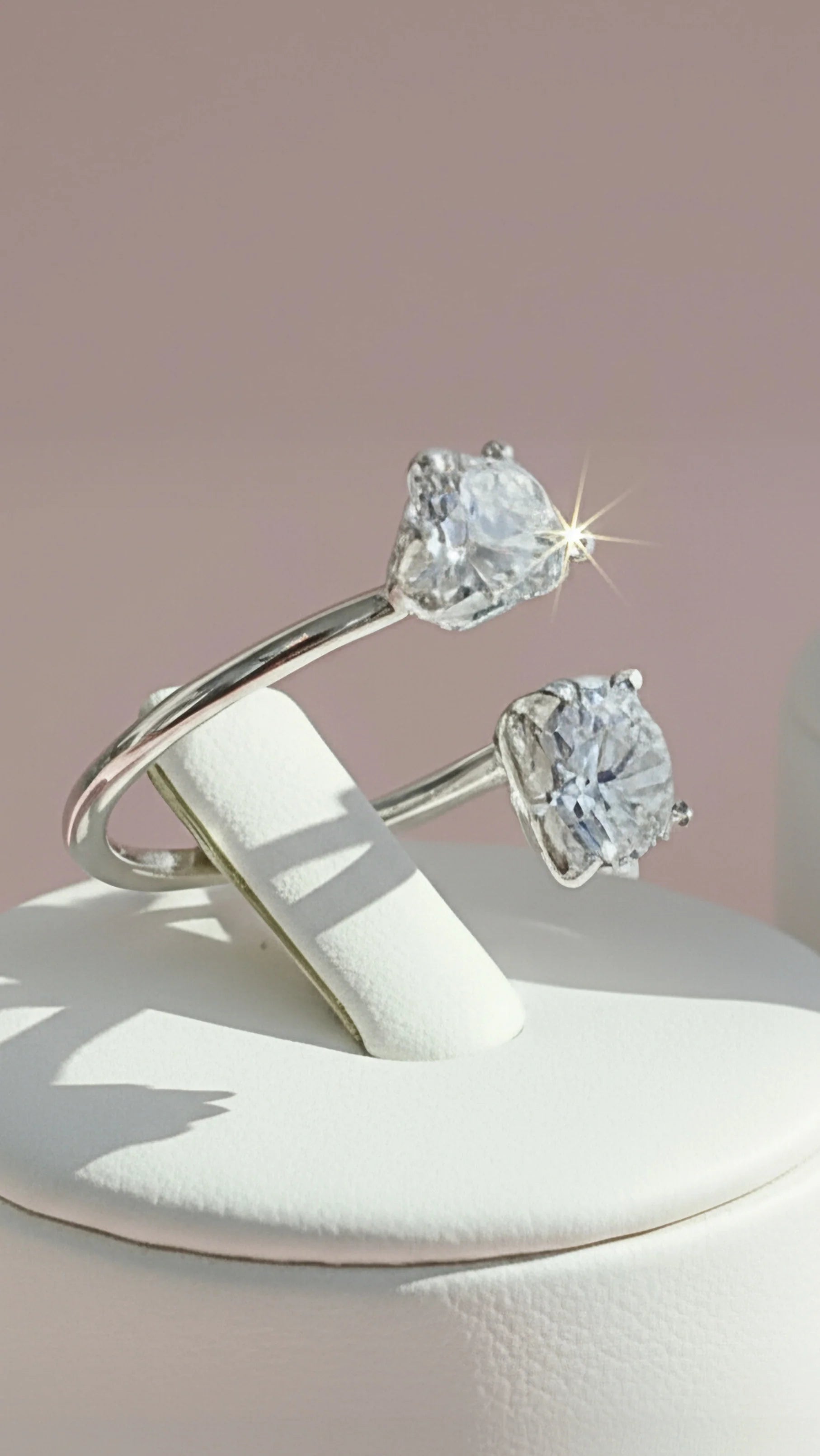Double Brilliance Stackable Ring
