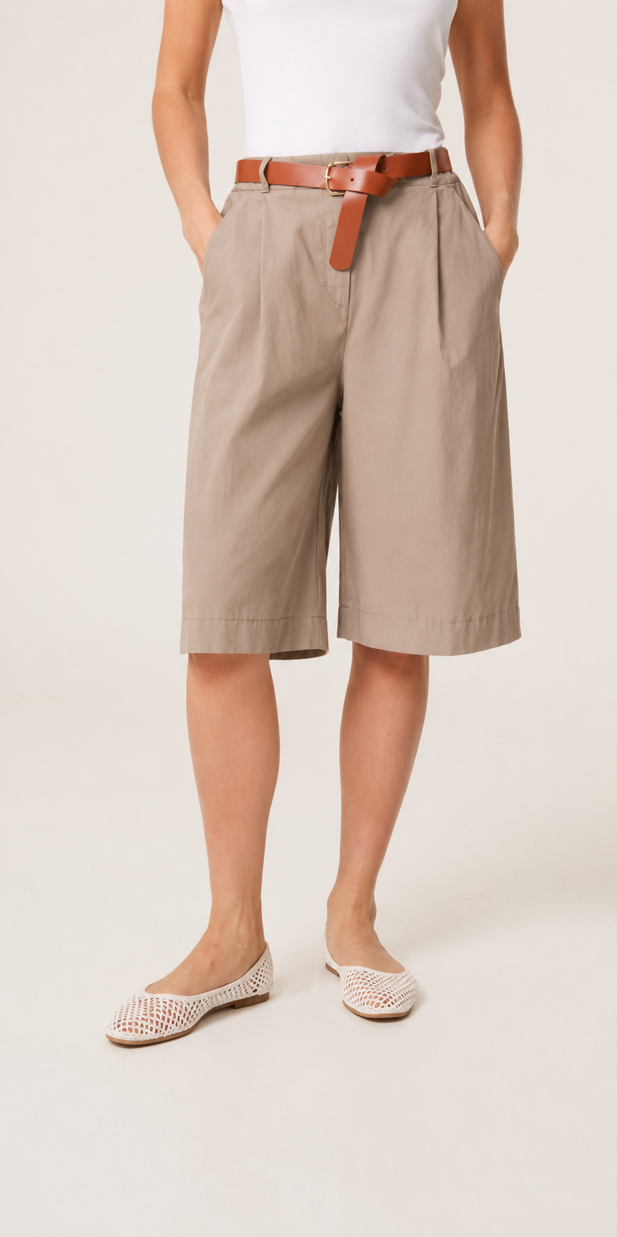 Bermuda Belted Shorts – Made in Italy