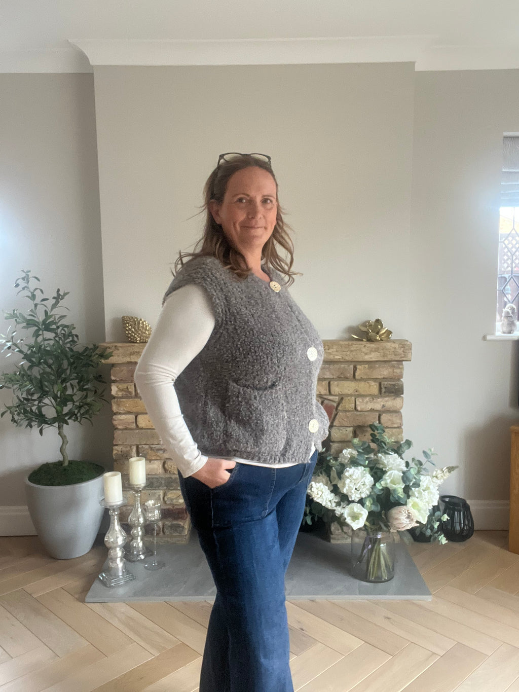 Mara – Textured Button Waistcoat