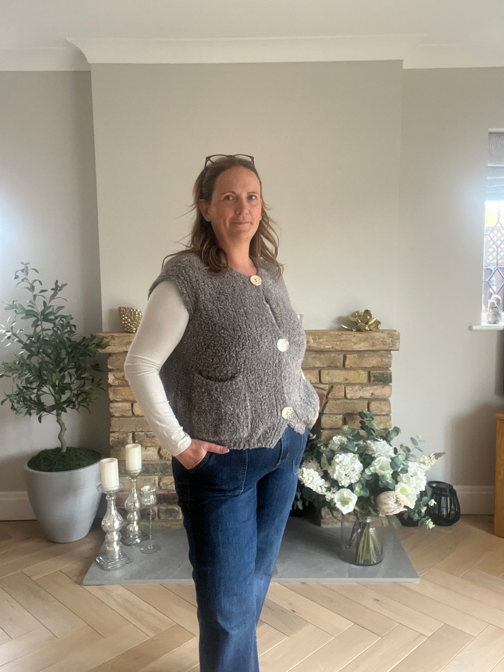 Mara – Textured Button Waistcoat