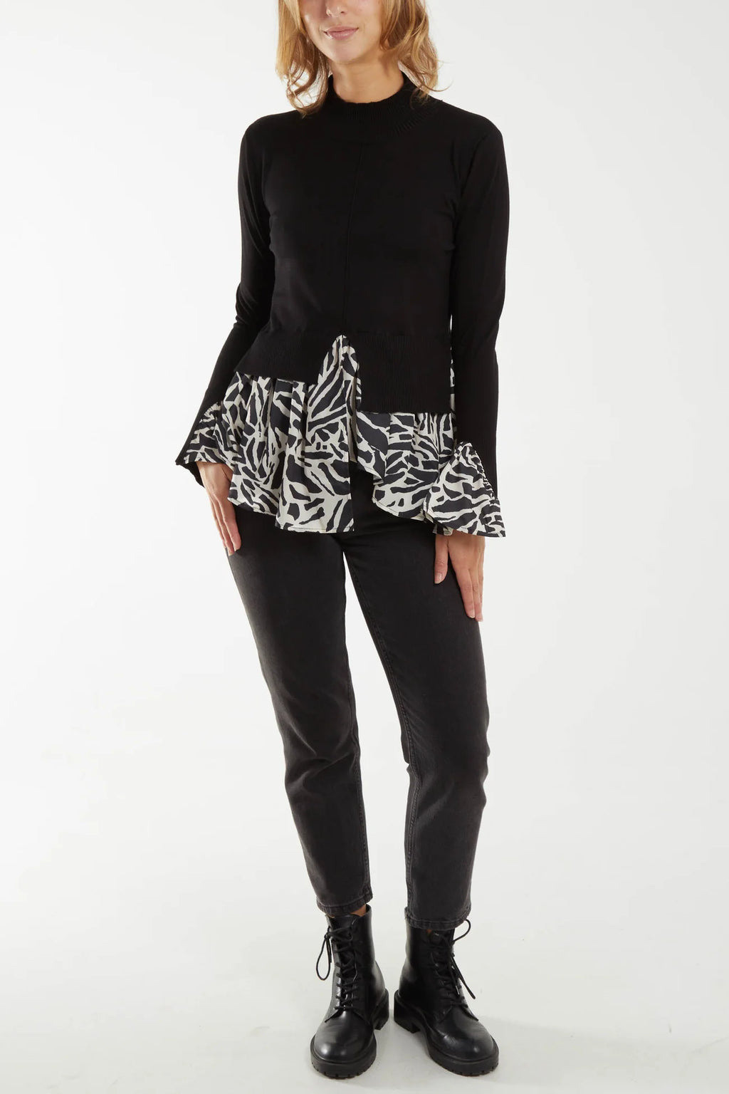 Billy High Neck 2-in-1 Printed Jumper