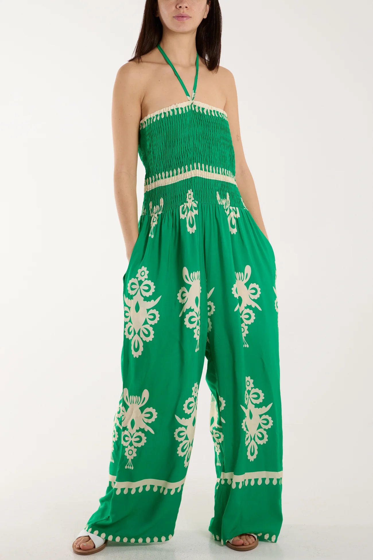 Skye Printed Bandeau Jumpsuit