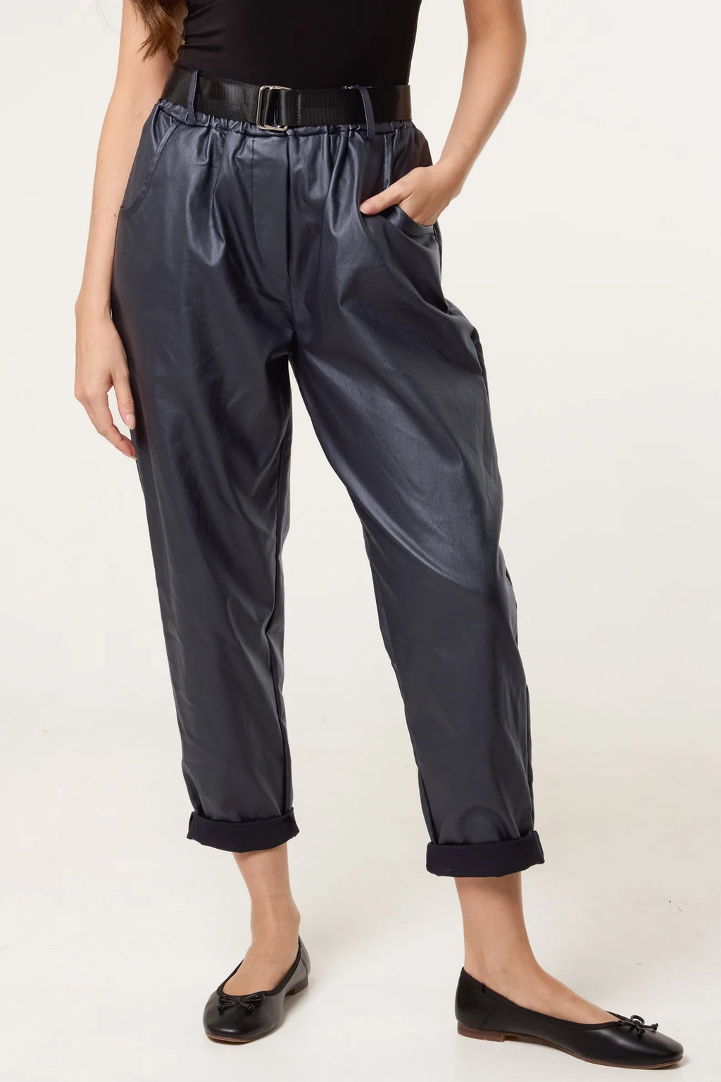 The Jez PU Coated Trousers