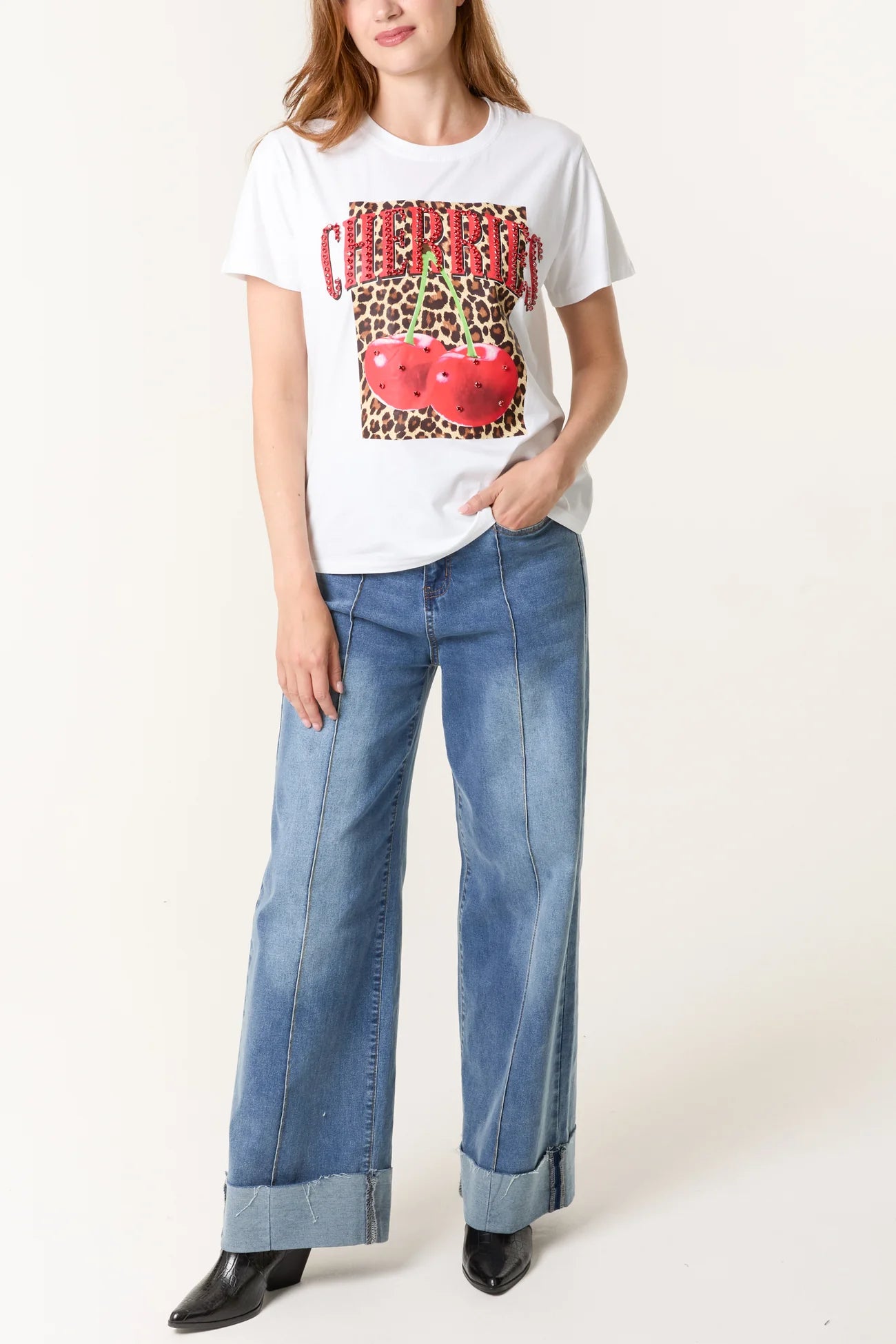 The Cherries Graphic Tee 🍒🐆💎