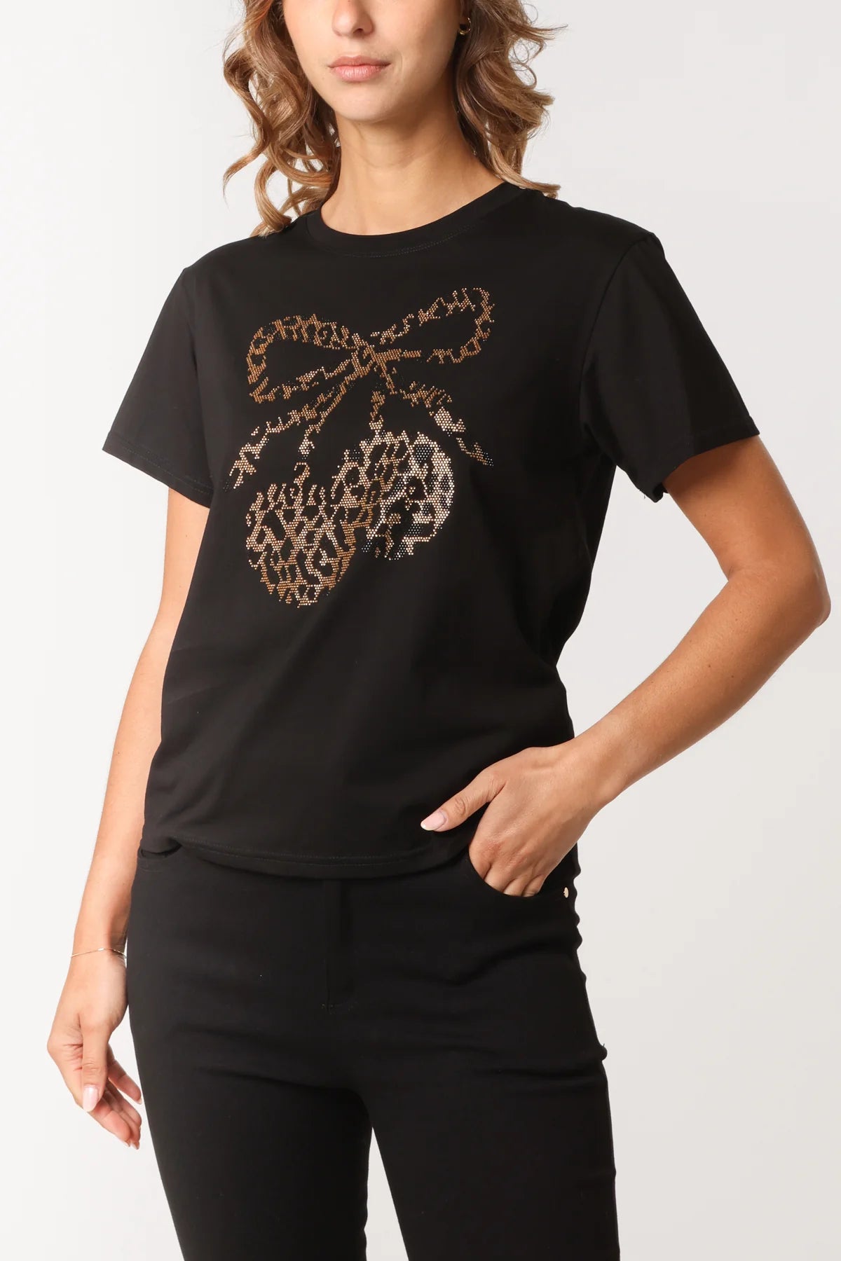 Cherry Bow Tee 🎀🍒🐆✨