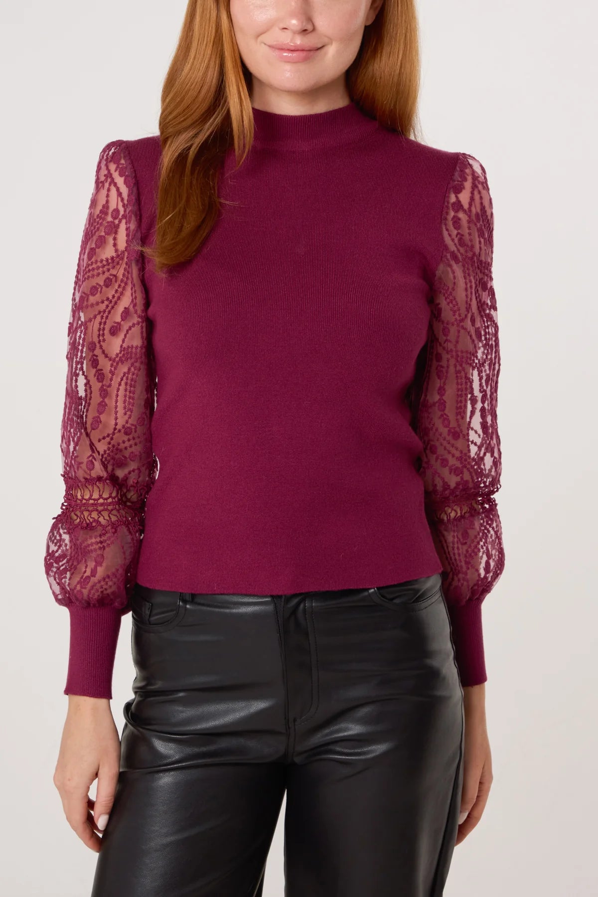 Elysia Mesh Detail Top