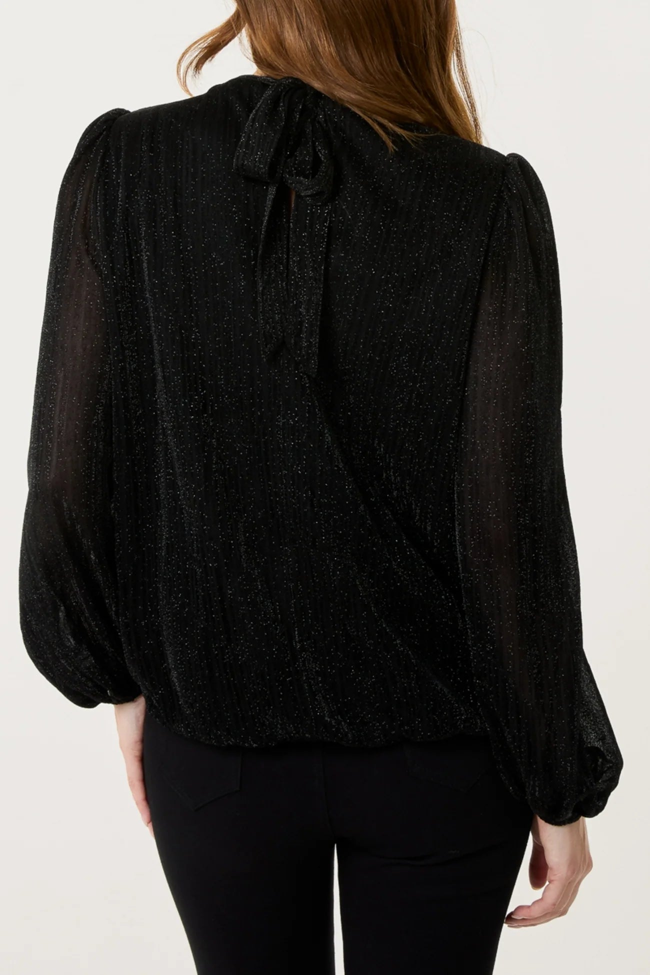 Darcie Sparkle Lurex Puffball Blouse