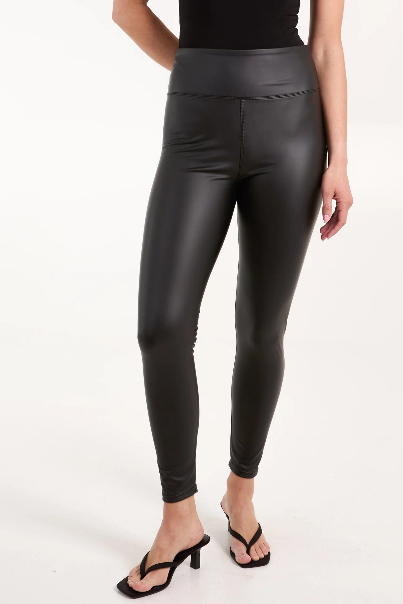 High Waist PU Leggings