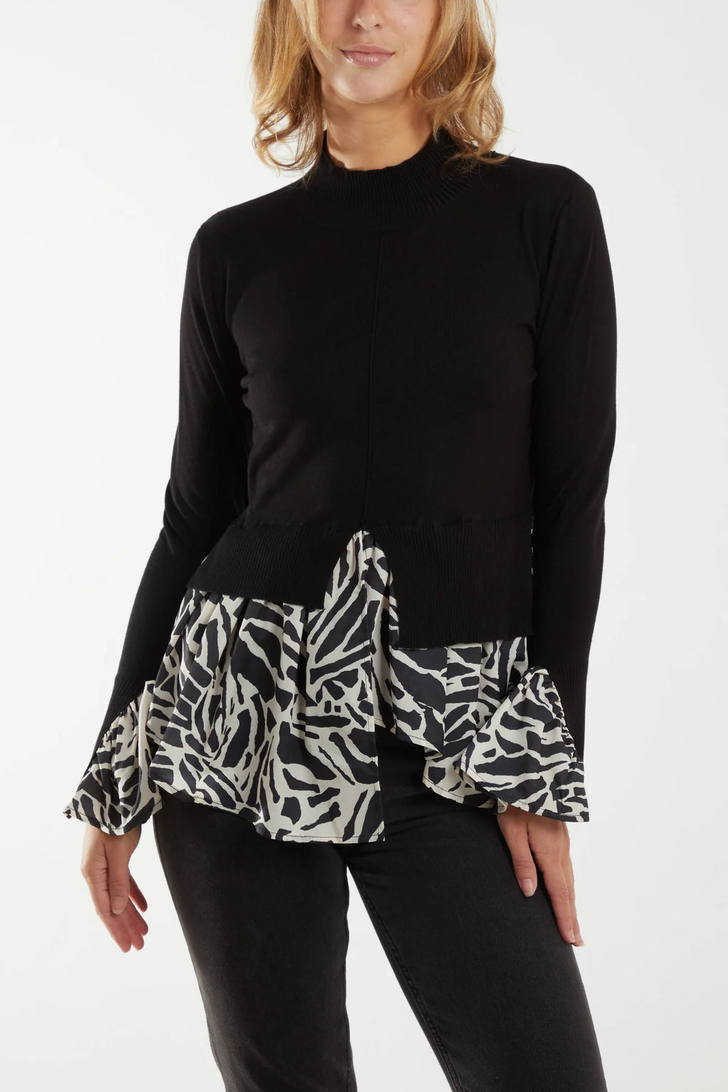 Billy High Neck 2-in-1 Printed Jumper