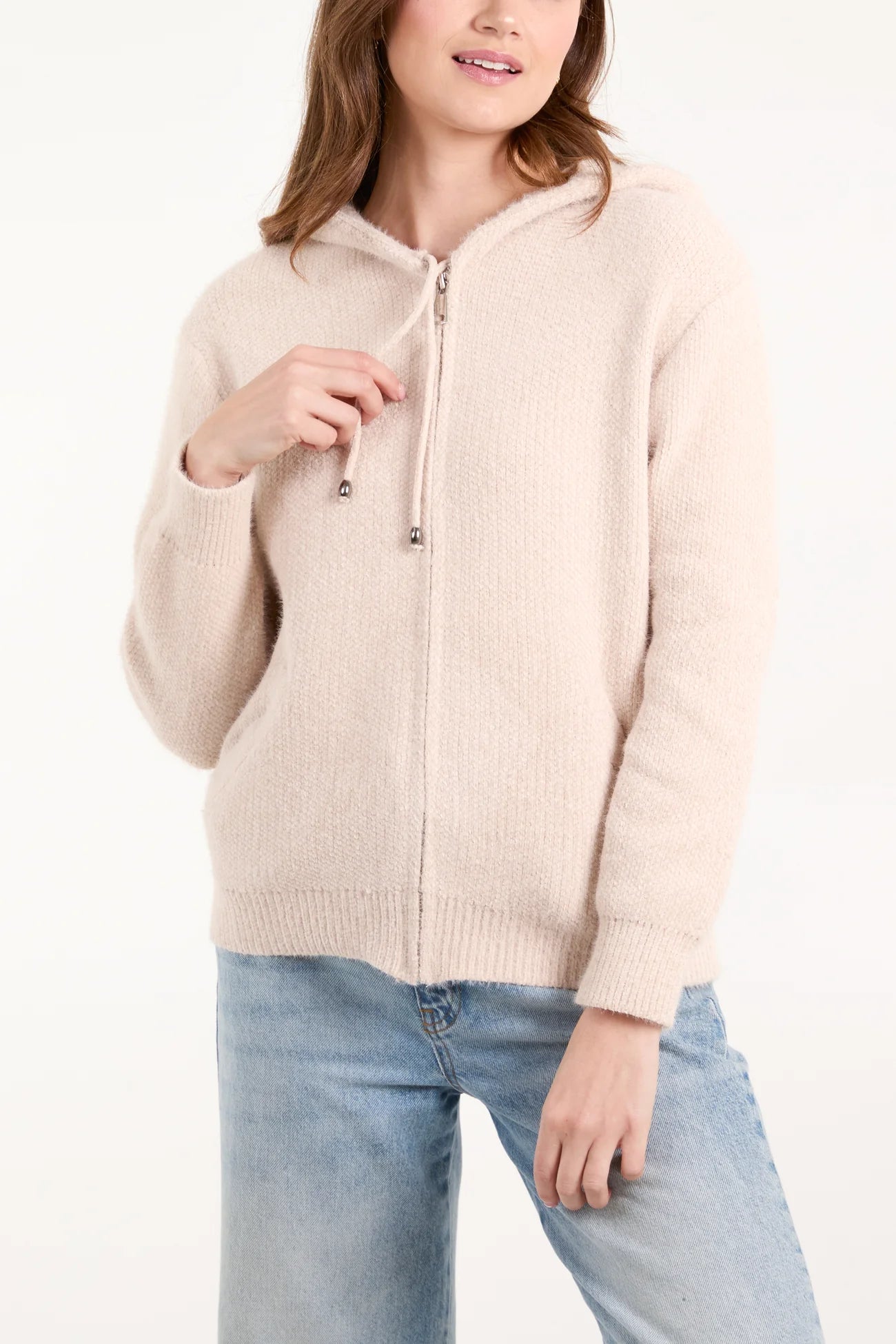 Halo Zip Hoodie Soft texture, tonal ease, wearable charm.